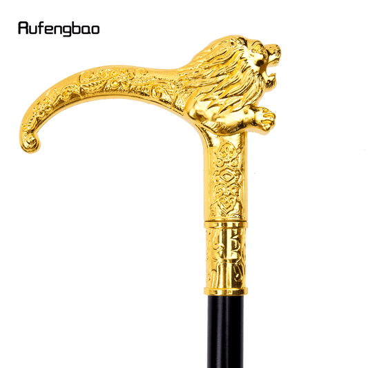 Elegant Golden Lion Handle Fashion Stick, 35.6"