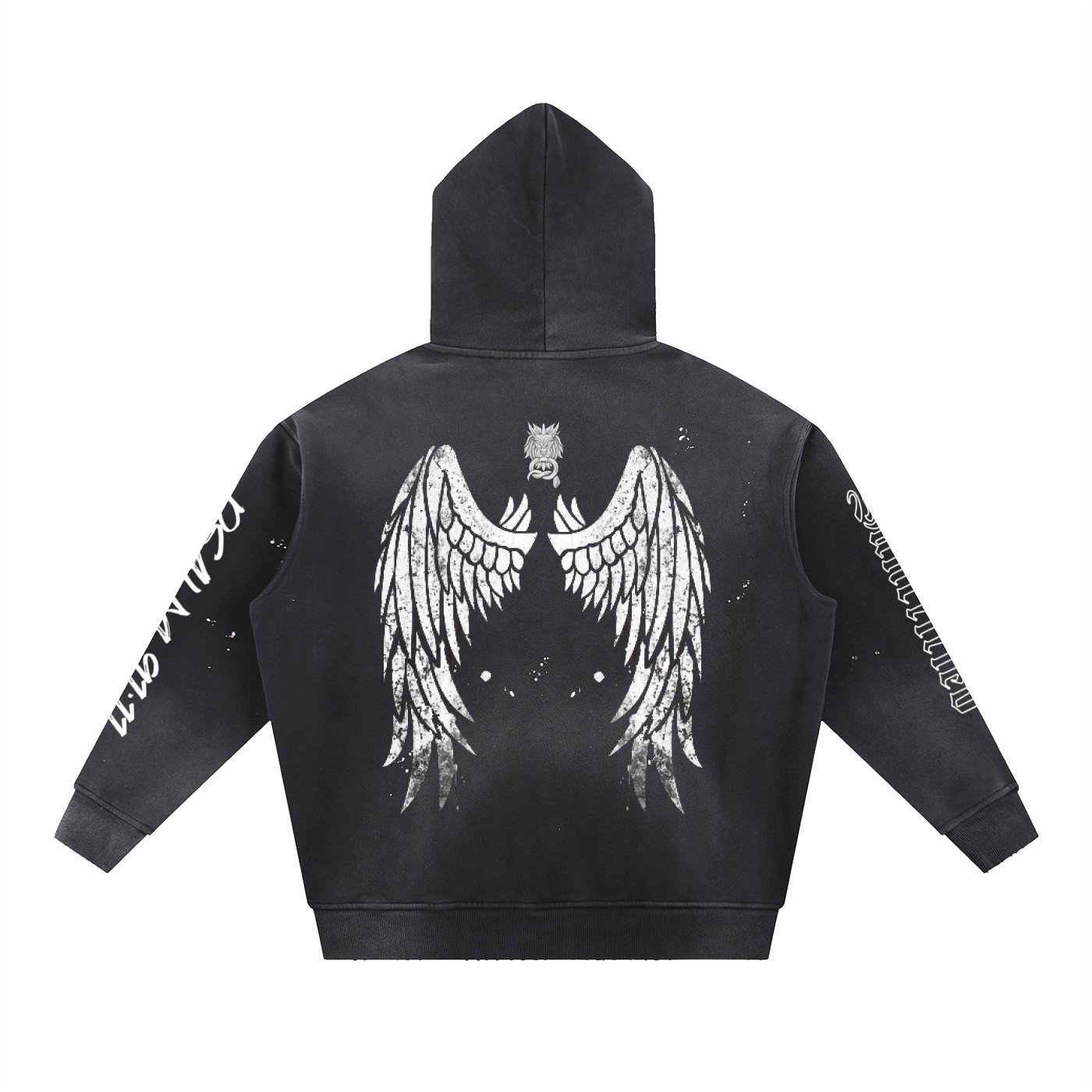 FEARLESS- Vintage Washed Frayed Fleece Hoodie