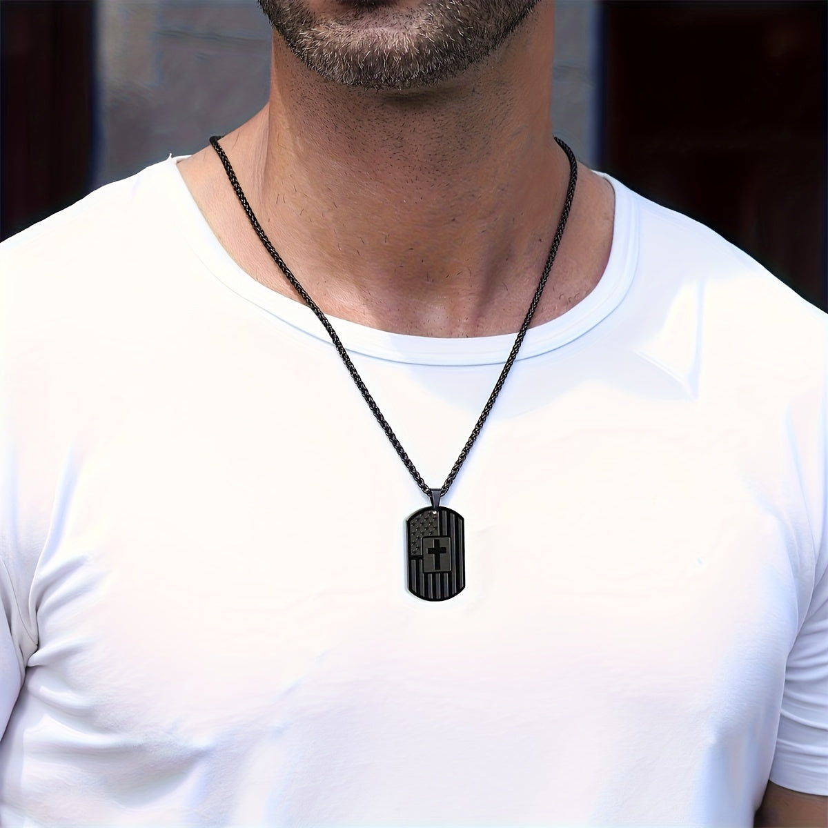 Stainless Steel Cross Pendant Necklace