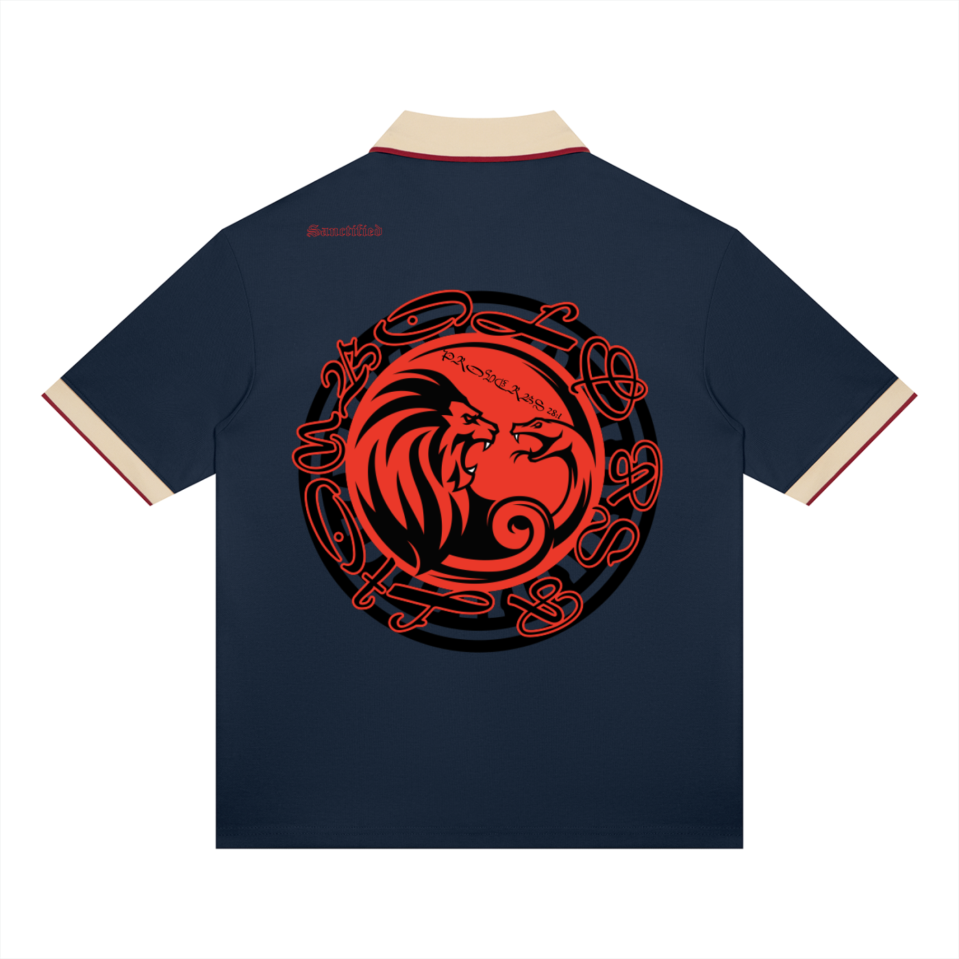 BOLD AS A LION- Unisex Color Block Polo Shirt