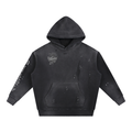 Vintage Washed Frayed Fleece Hoodie