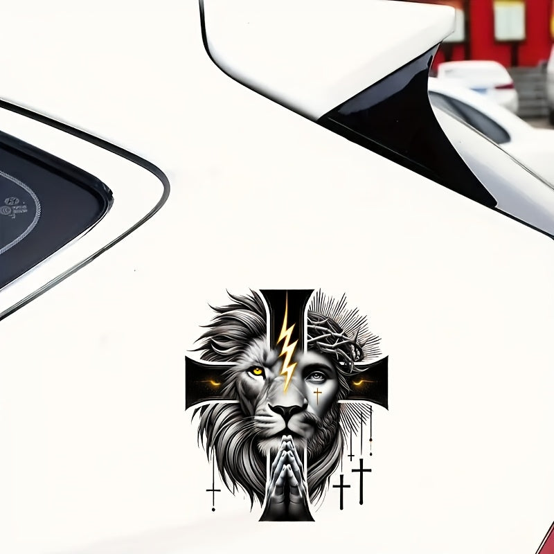 7inch Faith and Lion Vinyl Decal, Car Sticker or Laptop