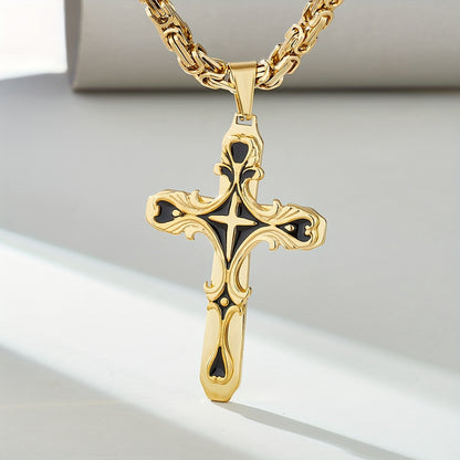 [Thickened Stainless Steel Cross Necklace] High Quality Thickened Stainless Steel Cross Necklace