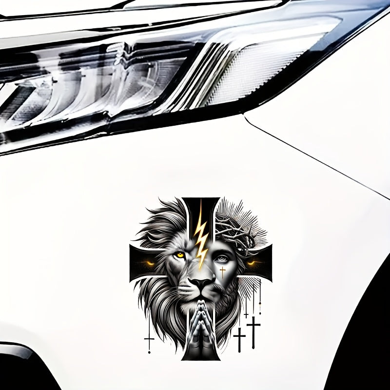 7inch Faith and Lion Vinyl Decal, Car Sticker or Laptop