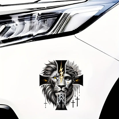 7inch Faith and Lion Vinyl Decal, Car Sticker or Laptop