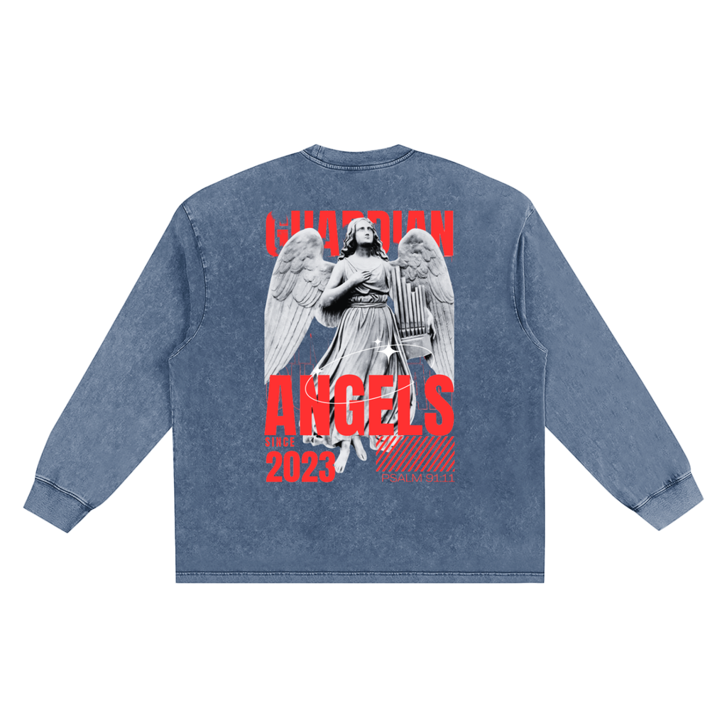 Snow Washed Frayed Edge T-Shirt