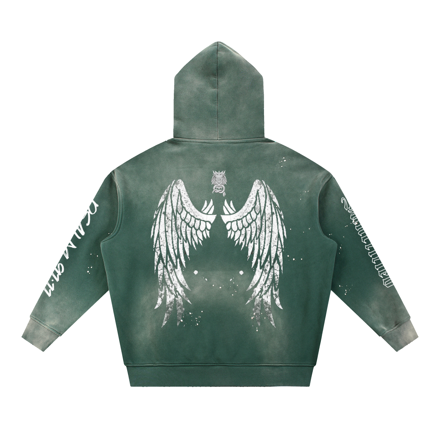 FEARLESS- Vintage Washed Frayed Fleece Hoodie