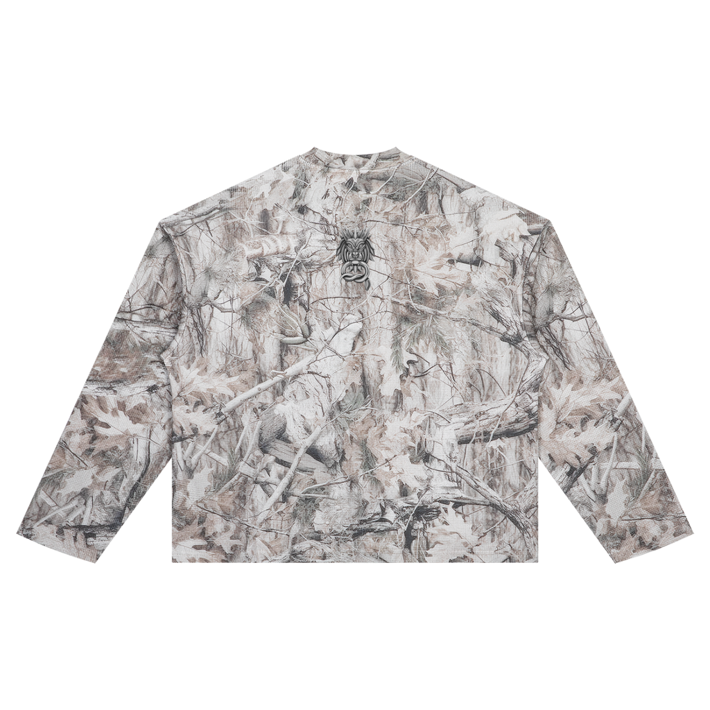 BOLD AS A LION- Unisex Tree Camo Waffle T-Shirt