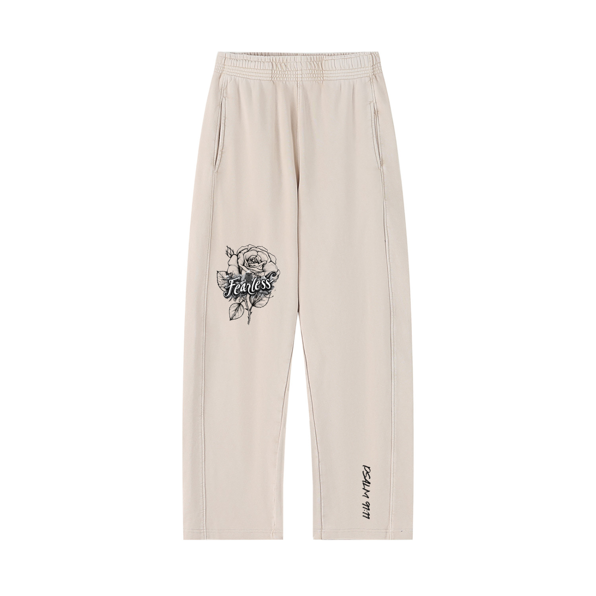 FEARLESS- Unisex Mineral Wash Straight Sweatpants