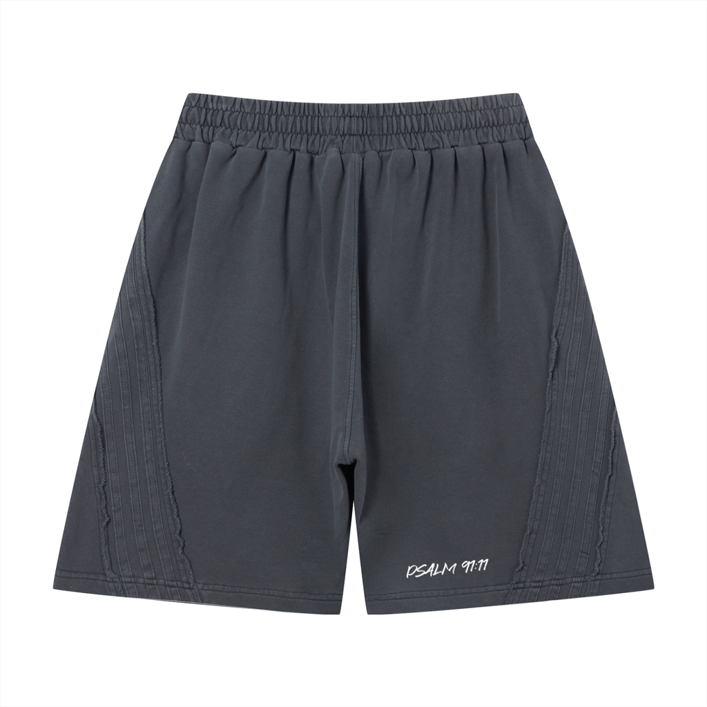 FEARLESS- Unisex Vintage Wash Raw Edge Shorts