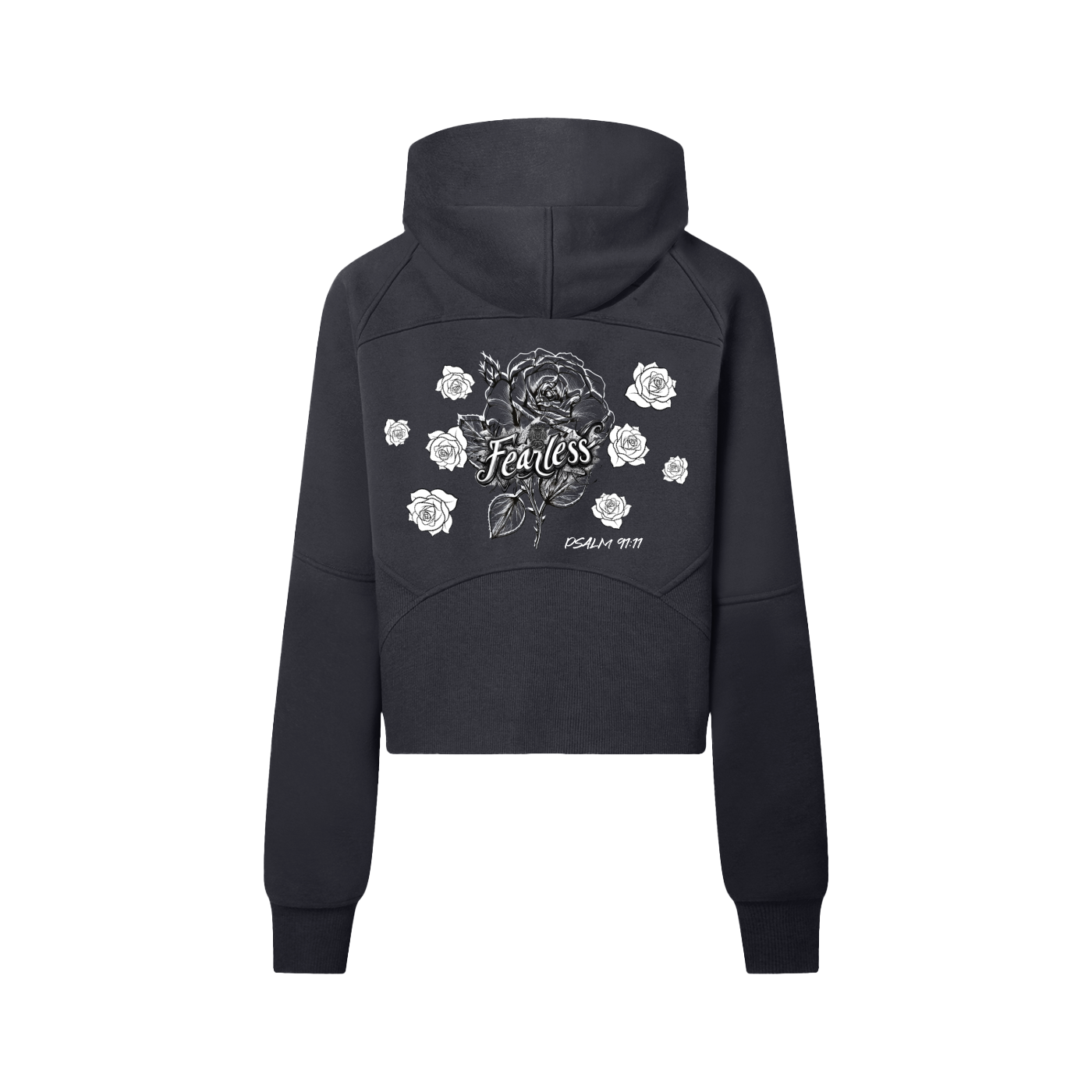 Fearless- Cropped Half-Zip Hoodie