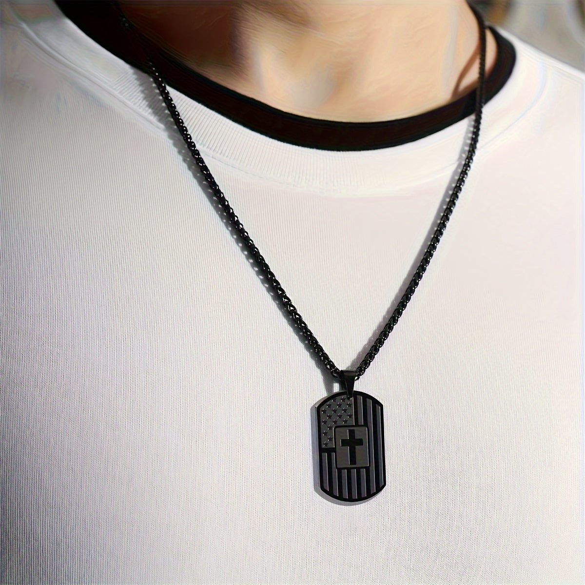 Stainless Steel Cross Pendant Necklace
