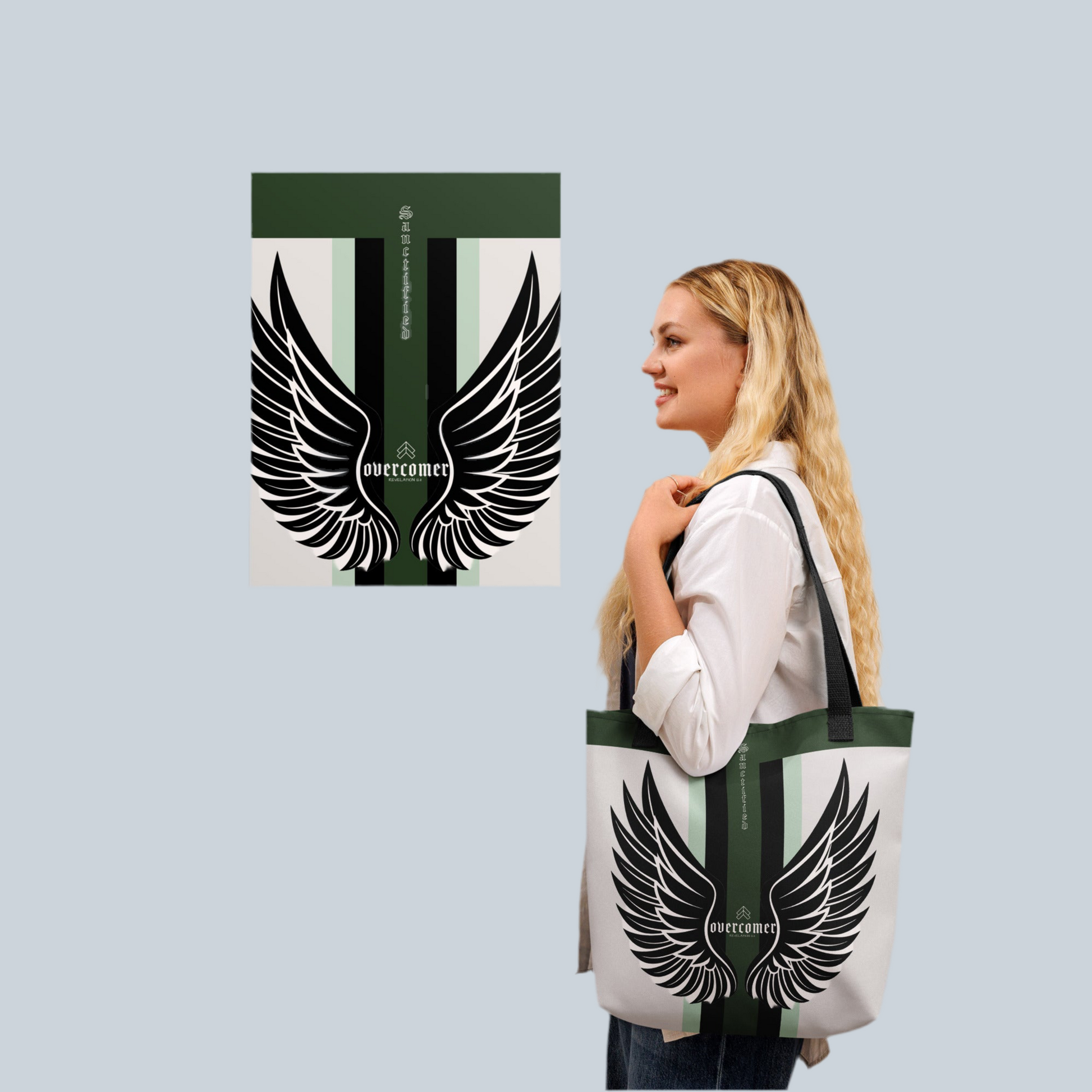 OVERCOMER- Tote bag, FREE SHIPPING