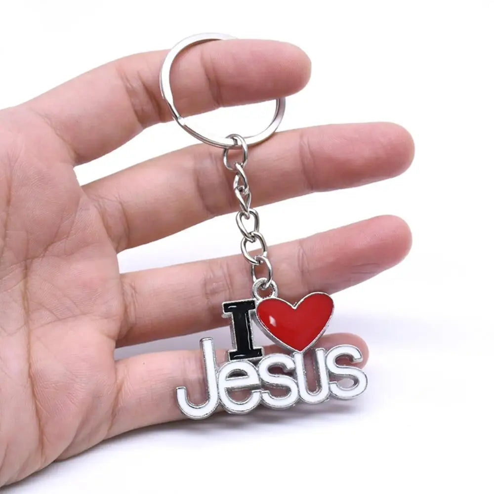 "I Love Jesus" Keychains Metal