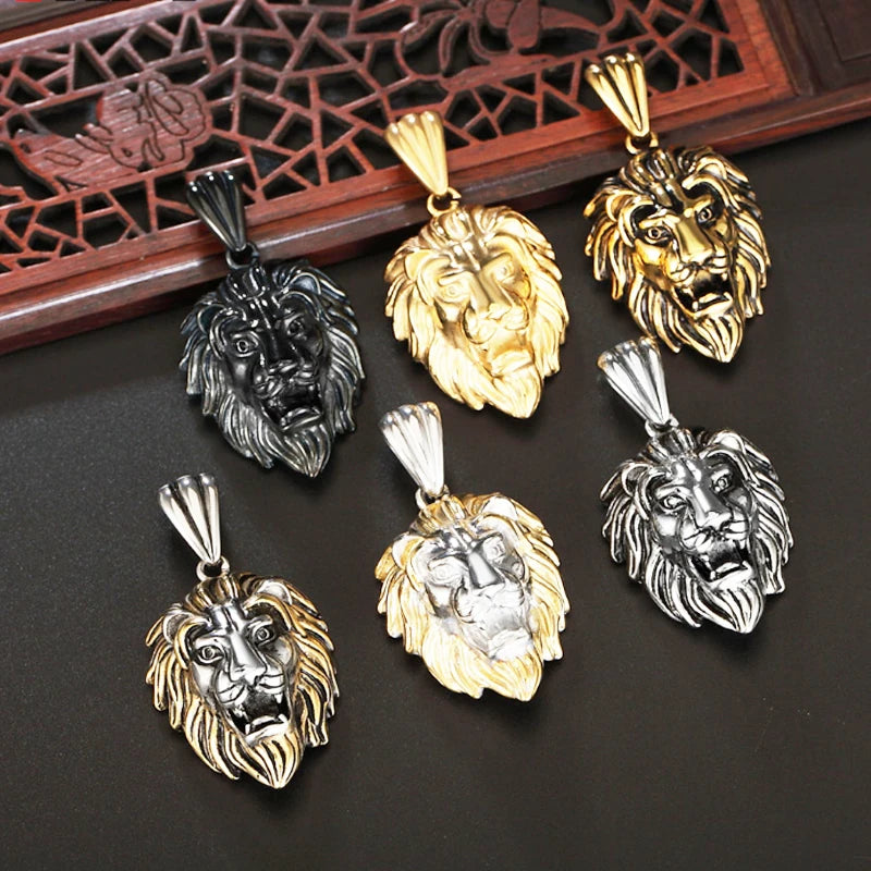 Lion Head Pendant Necklace