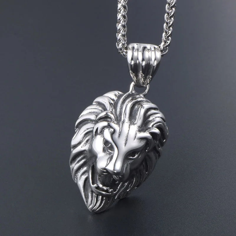 Lion Head Pendant Necklace