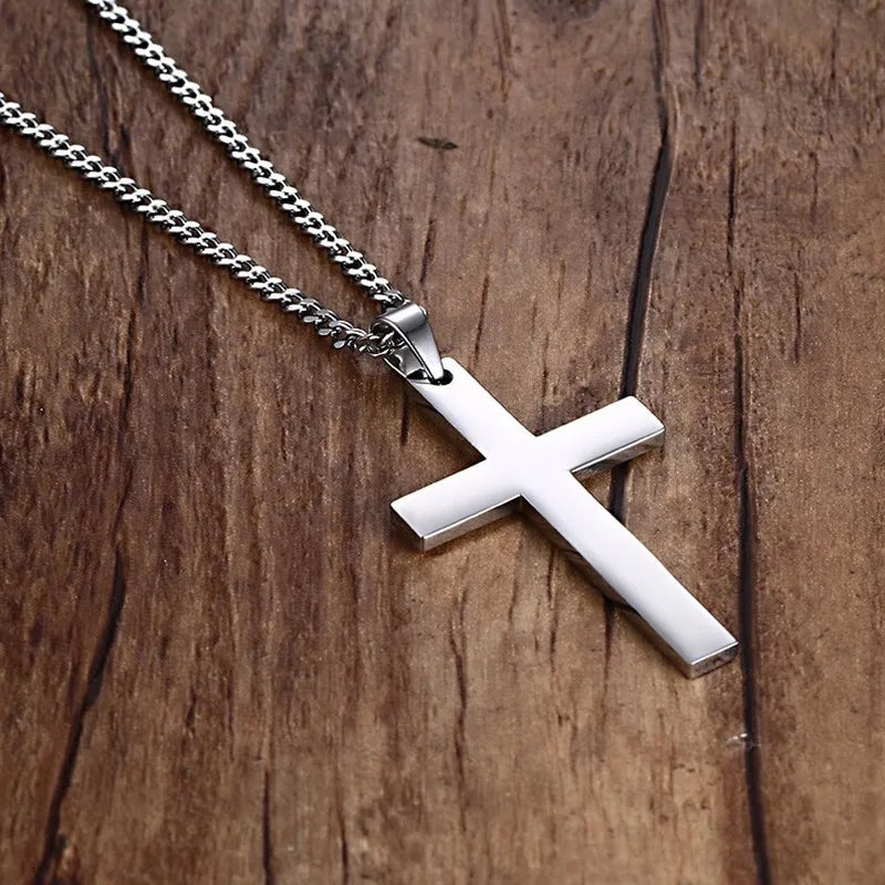 Cross Pendant Stainless Steel Necklace