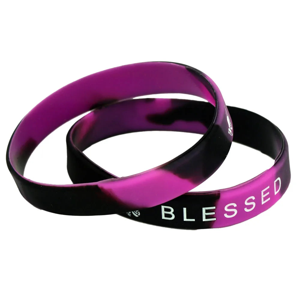 1Pc Blessed Silicone Wristband