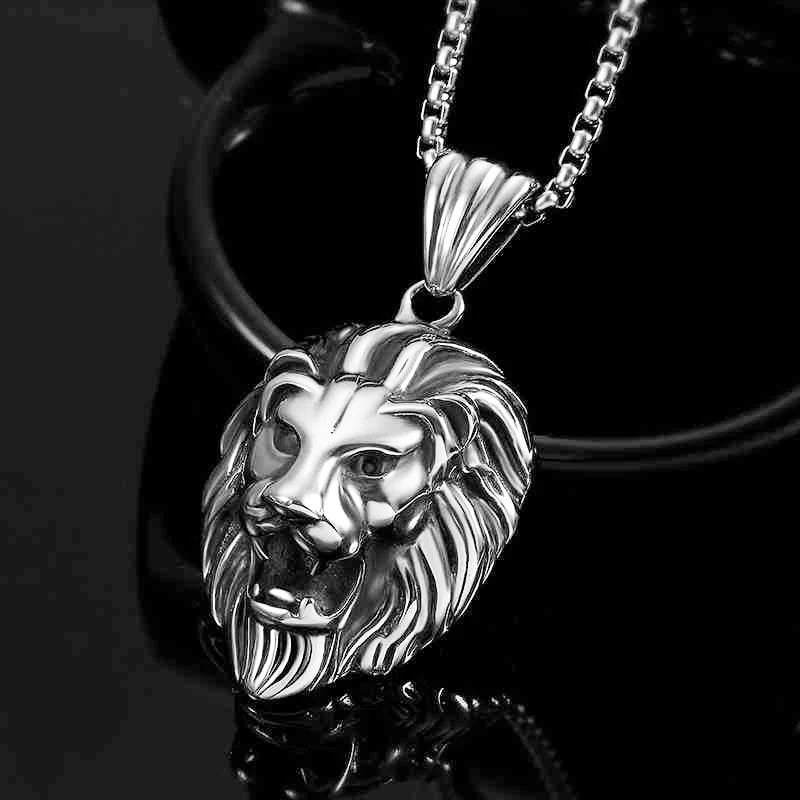 Lion Head Pendant Necklace