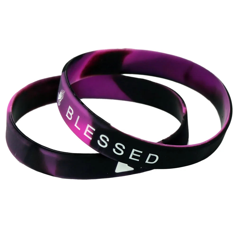 1Pc Blessed Silicone Wristband