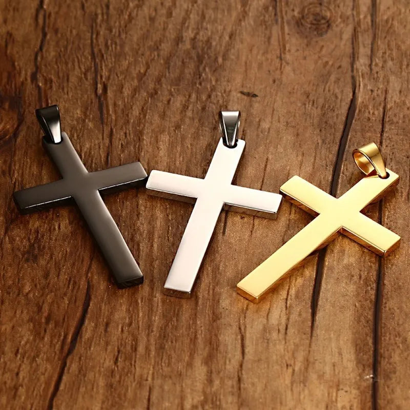 Cross Pendant Stainless Steel Necklace