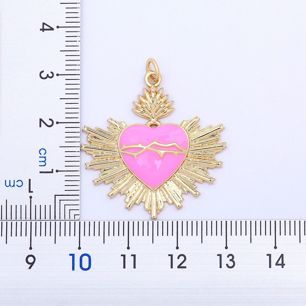 Sacred Heart Medal Pendant and chain