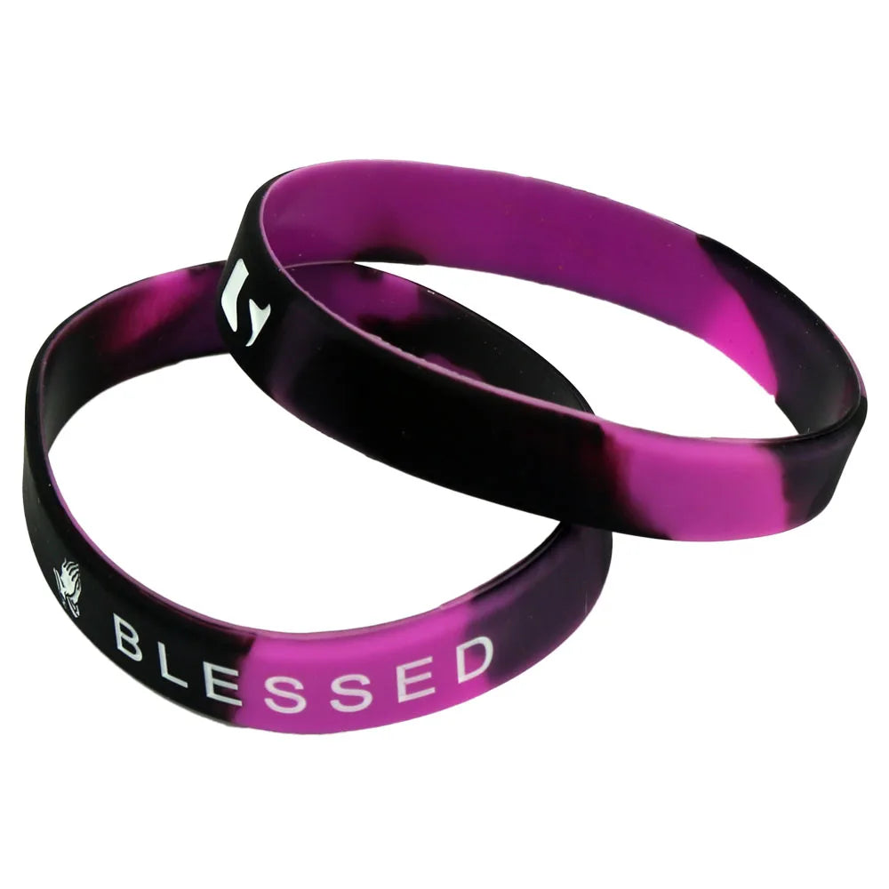 1Pc Blessed Silicone Wristband