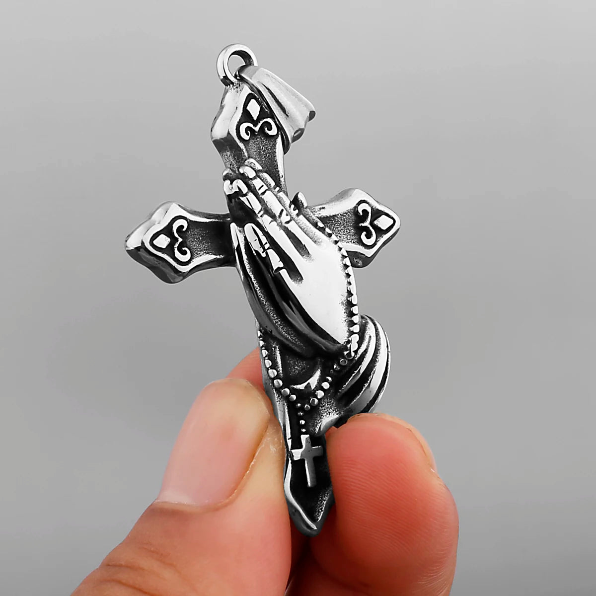 Prayer Cross Necklace Stainless Steel