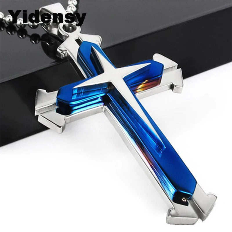 Cross Necklaces Unisex Stainless Steel Chain Pendant Necklace