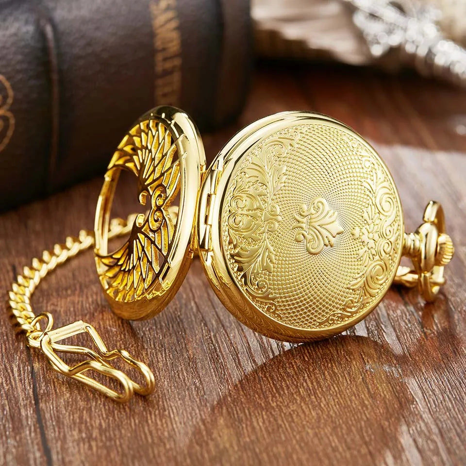 EAGLE Wings Mechanical Pocket Watch WITH Chain