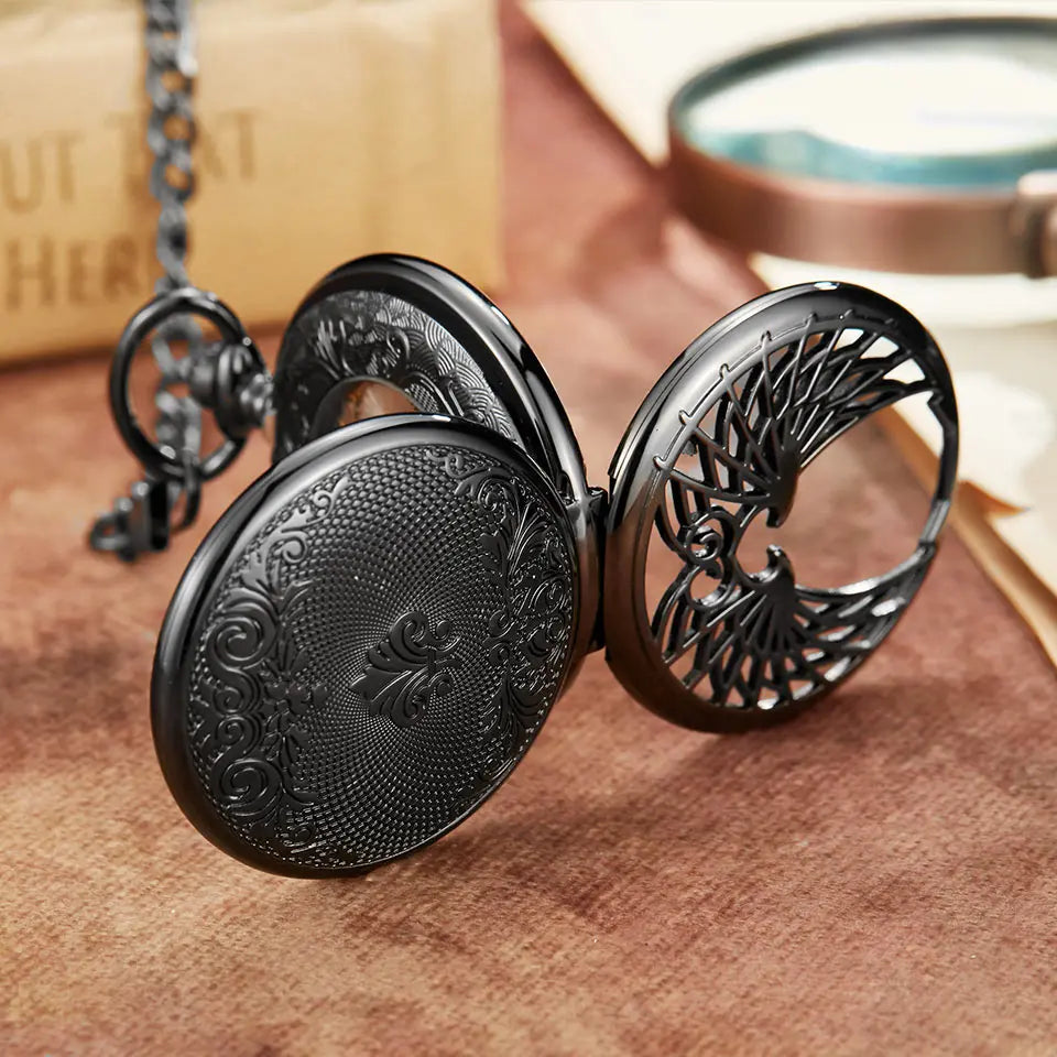 EAGLE Wings Mechanical Pocket Watch WITH Chain