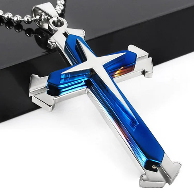 Cross Necklaces Unisex Stainless Steel Chain Pendant Necklace