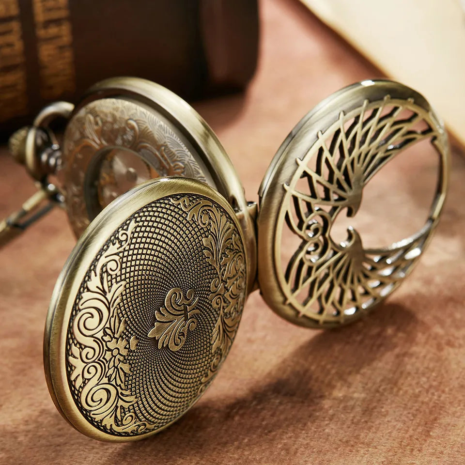 EAGLE Wings Mechanical Pocket Watch WITH Chain