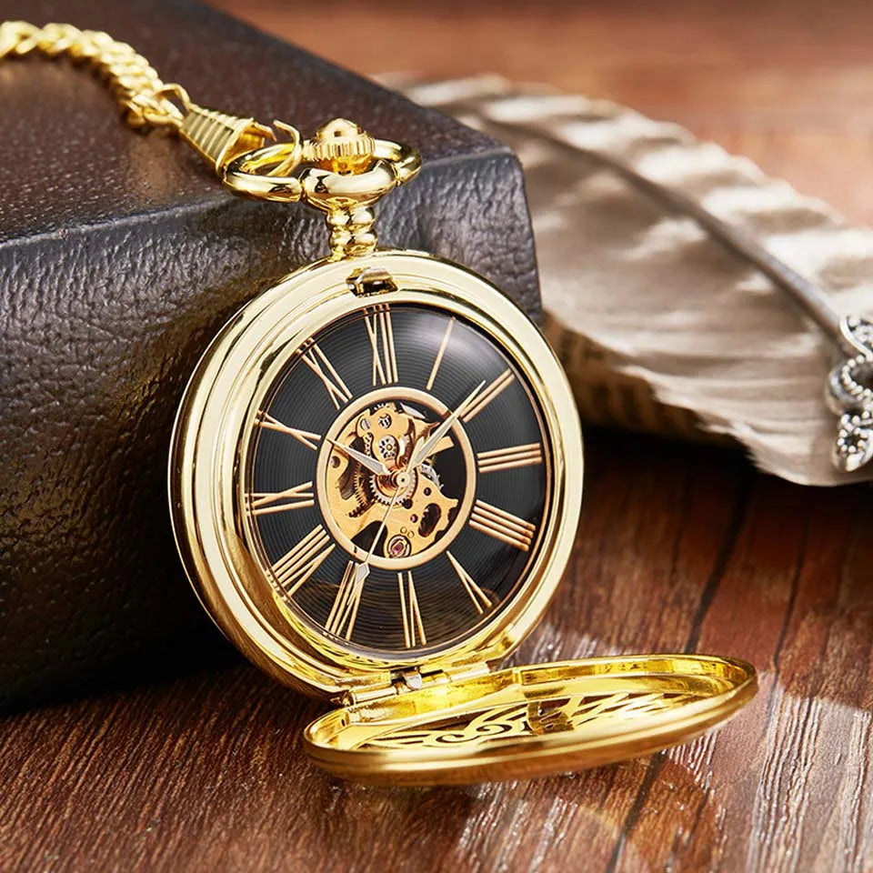 EAGLE Wings Mechanical Pocket Watch WITH Chain