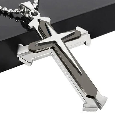 Cross Necklaces Unisex Stainless Steel Chain Pendant Necklace