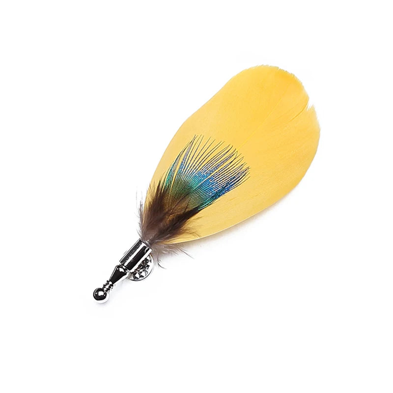 100% feather lapel pin
