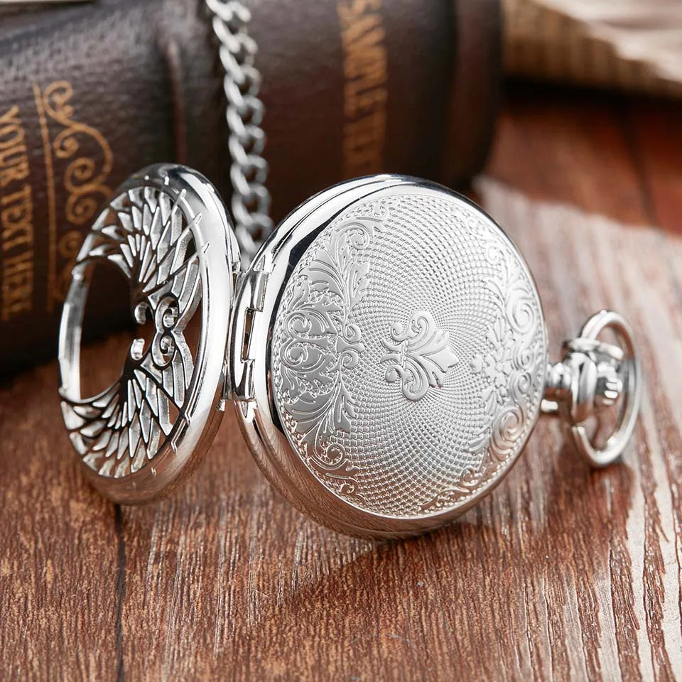 EAGLE Wings Mechanical Pocket Watch WITH Chain
