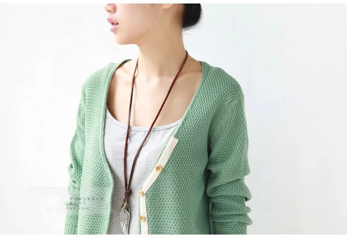 Genuine Leather Necklace with Angel Wing