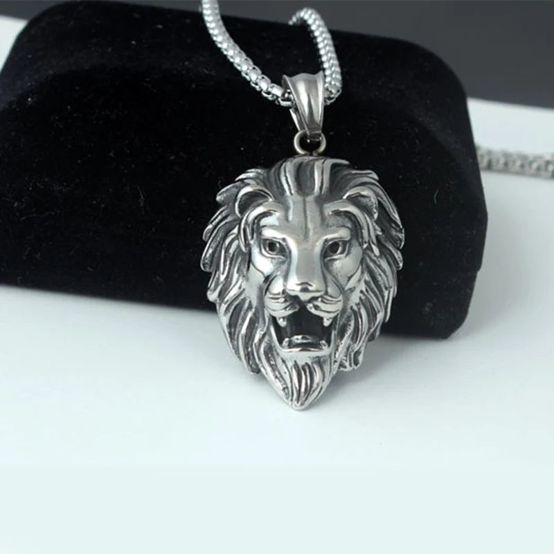 Lion Head Pendant Necklace
