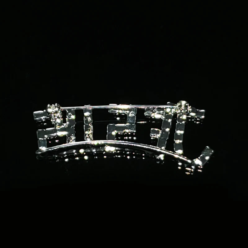 Crystal "Jesus" Lapel Pin Rhinestone