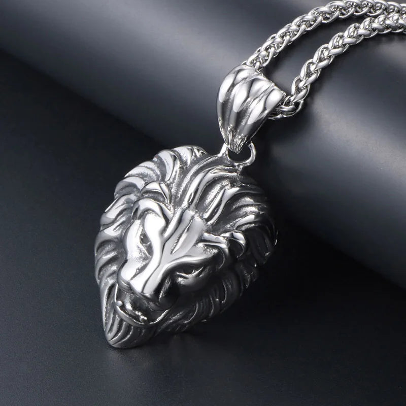 Lion Head Pendant Necklace