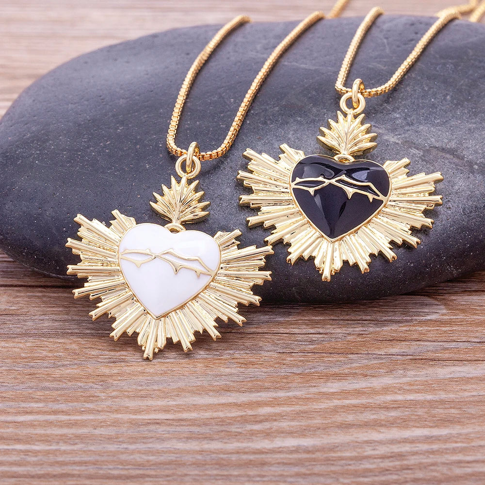 Sacred Heart Medal Pendant and chain
