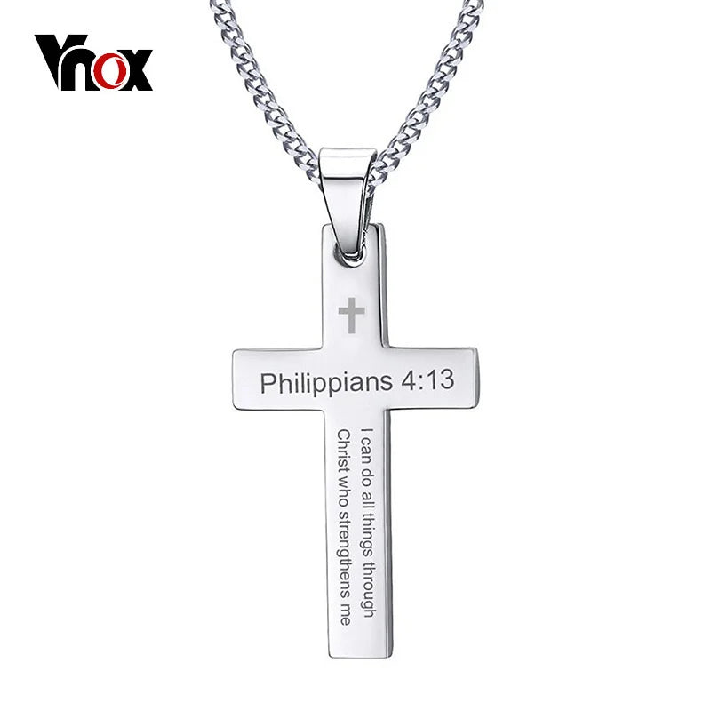 Cross Pendant Stainless Steel Necklace