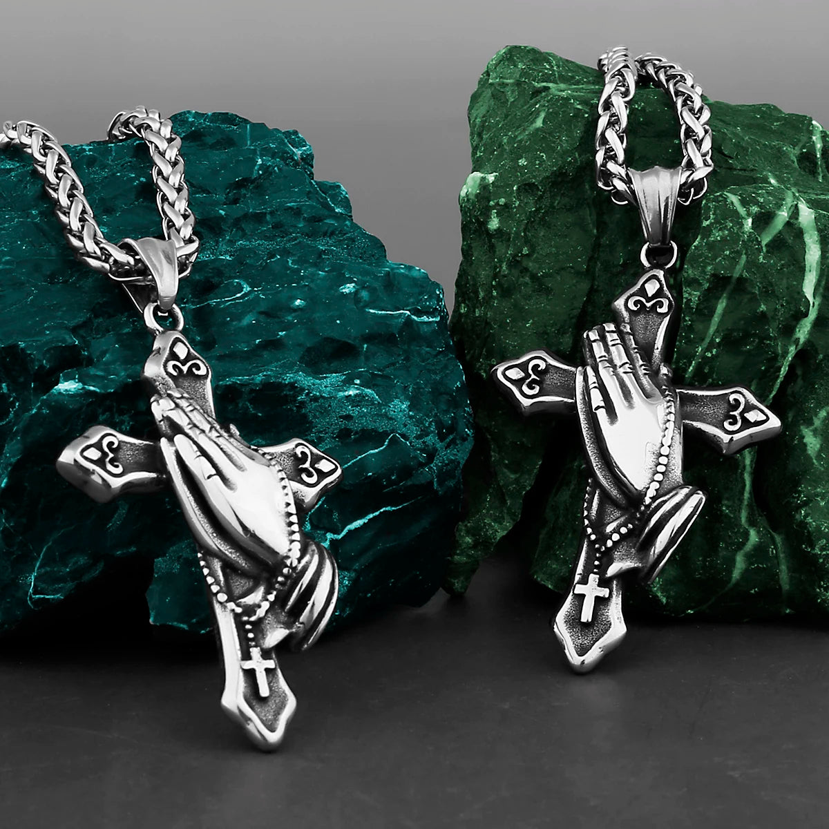 Prayer Cross Necklace Stainless Steel