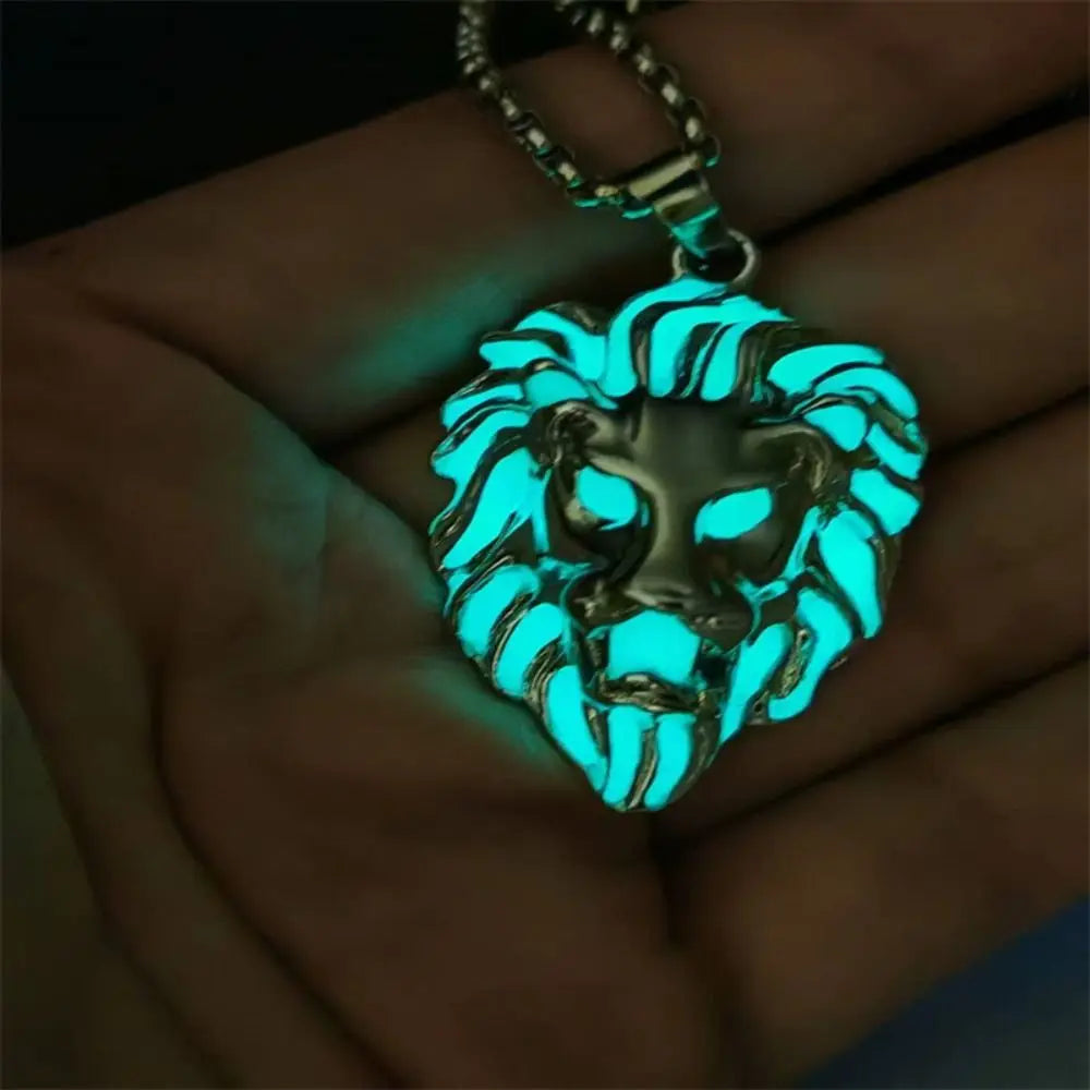 Creative Lion Luminous Pendant Necklace