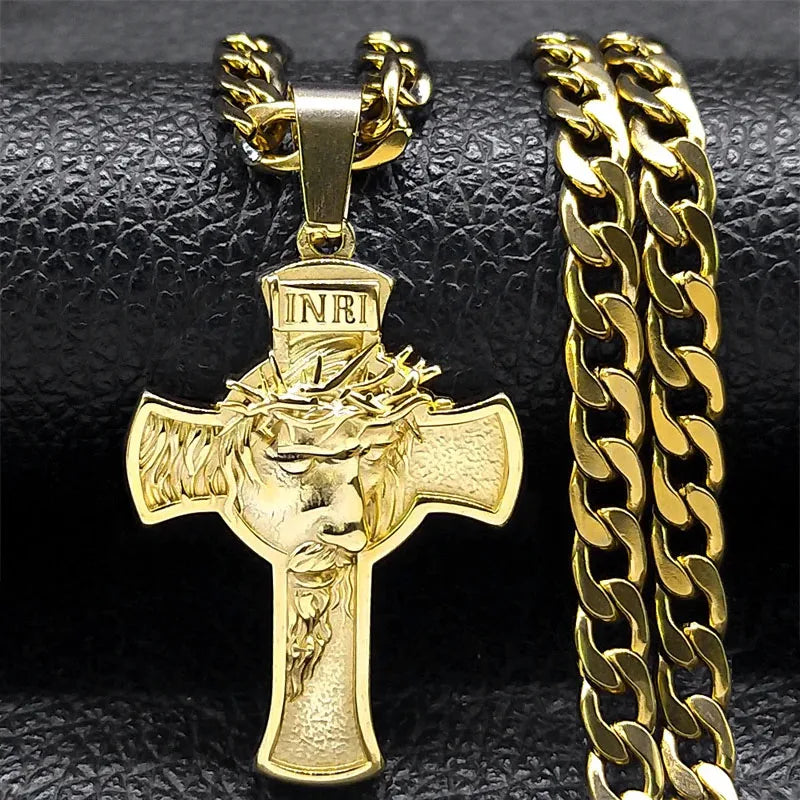 Jesus Crown of thorns Necklace Stainless Steel