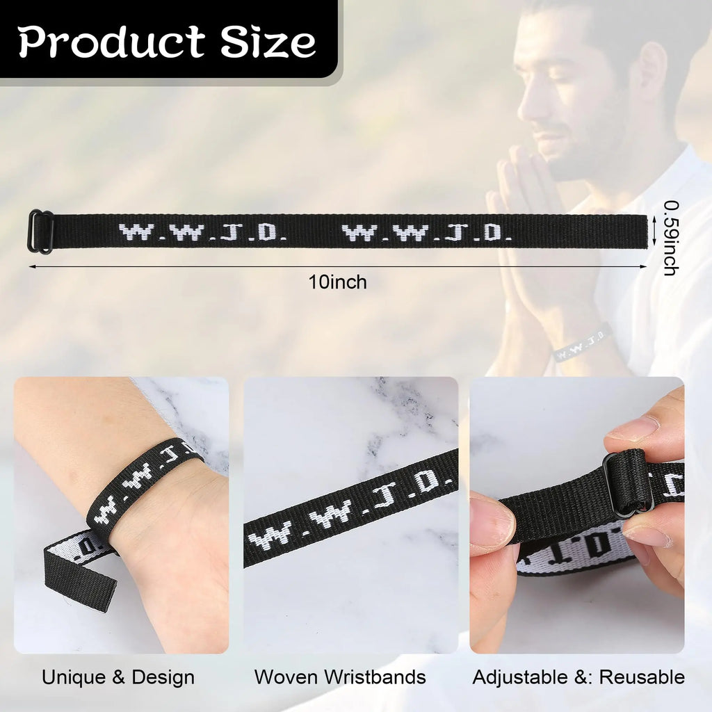 WWJD Pack of Adjustable Bracelets