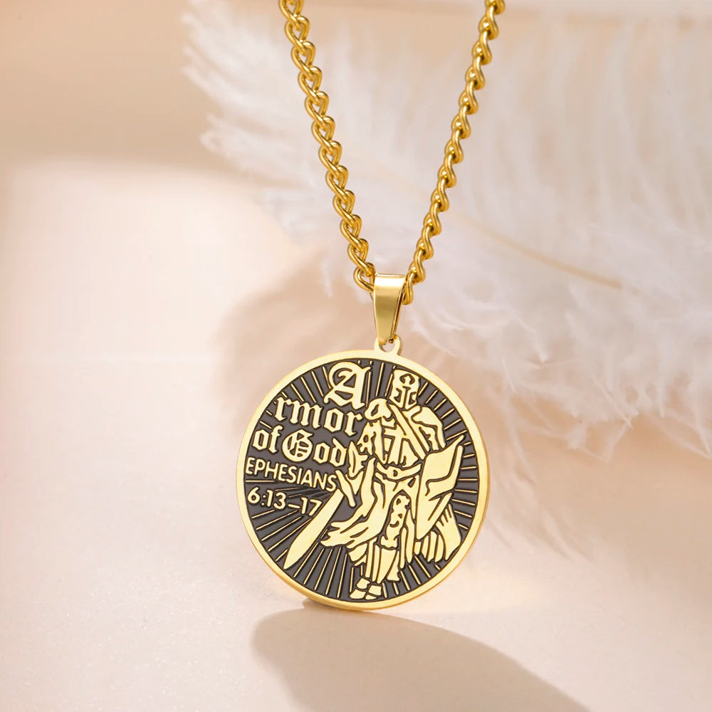 Armor of God Necklace Shield of Faith Ephesians 6:13