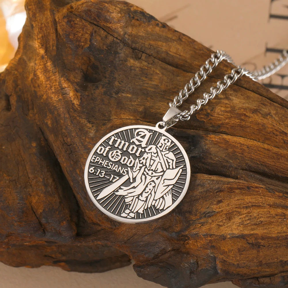 Armor of God Necklace Shield of Faith Ephesians 6:13