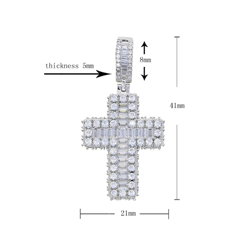 New Iced Out Cross Pendants and Coordinating Chain Options